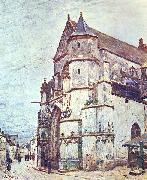 Alfred Sisley Church at Moret after the Rain oil painting
